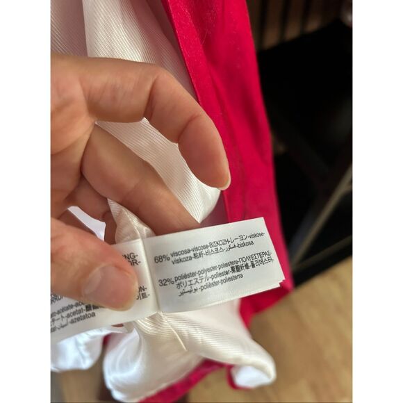 Zara red blazer shinny stylish with small shoulder padding work attire office we - Picture 6 of 7